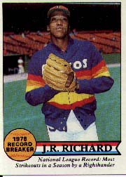 1979 Topps Baseball Cards      203     J.R. Richard RB